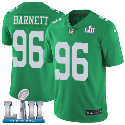 Nike Eagles #96 Derek Barnett Green Super Bowl LII Men's Stitched NFL Limited Rush Jersey - Click Image to Close